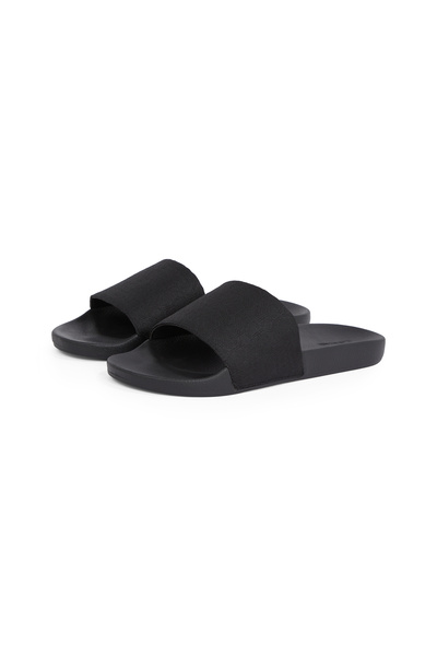Calvin Klein Men Black Mono Jacquard Pool Jaq Mono Sliders
