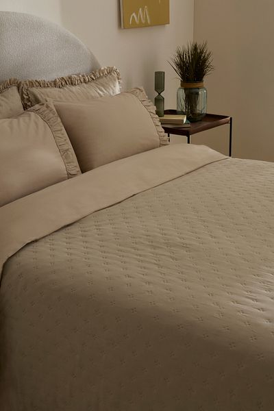Karaca Home Ophelia Double Krush Duet Set Stone
