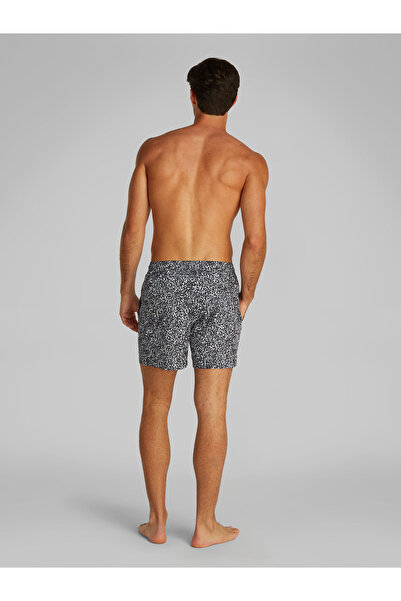 Calvin Klein Men Black Granite Aop Medium Drawstring-Pr Boardshorts