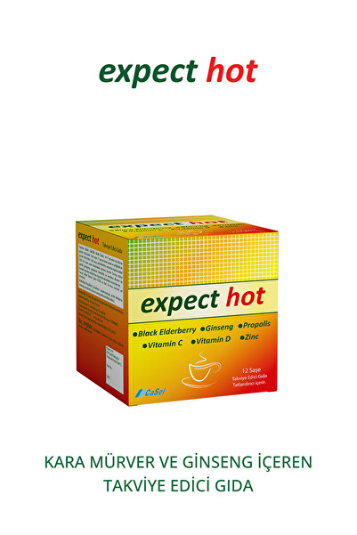 Expect Hot Kara Mürver-sambucus, Propolis, C Vitamini, Çinko (12 SAŞE IÇERİR)