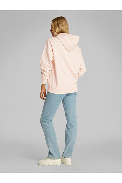 Calvin Klein Women Pink Varsity Pullover Hoodie