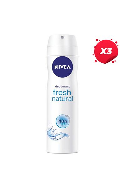 NIVEA X3 - NIVEA ANTIPERSPIRANT DEO 150ML FRESH NATURAL