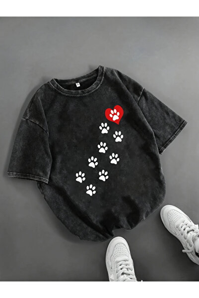 bellanova Γυναικείο μοτίβο casual κοντομάνικο μπλουζάκι με στρογγυλή λαιμόκοψ...