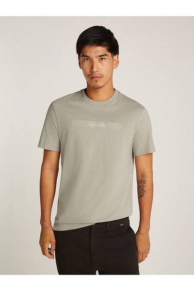 Calvin Klein Calvin Klein Men Khaki Structured Embroidered Short Sleeve T-Shirt