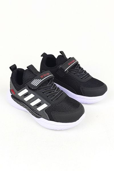 Özay ayakkabı Pantofi sport de zi cu zi cu talpă anatomică alb-negru pentru copii