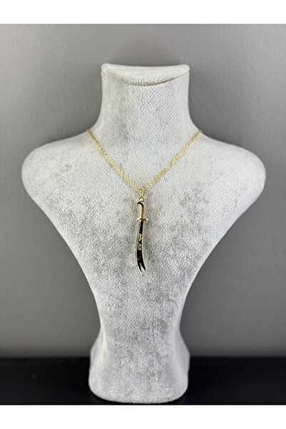 LUNEVA AKSESUAR Gold Kaplama Zülfikar Kılıç Kolye Erkek & Kadın Aksesuar