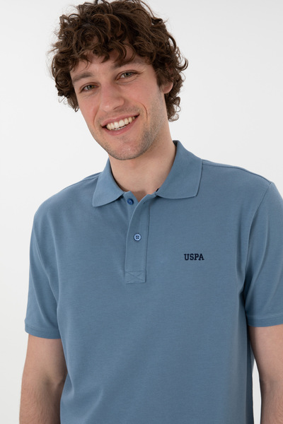 U.S. Polo Assn. Erkek Regular Fit Polo Yaka Koyu Mavi Basic Tişört 50306007-VR032