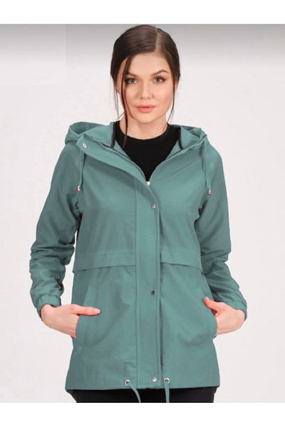 PIQUE Women's Mint/Green Coat Women's Hooded Unlined Raincoat Gilmore Women's Raincoat