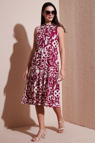 Lela Patterned Regular Fit Sleeveless Dress Dress 5865731