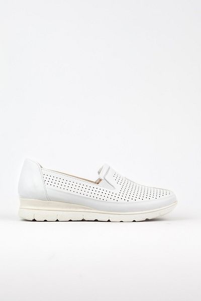 DERİMİSS Women's Extra Light White Genuine Leather Orthopedic Shoes
