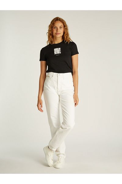 Calvin Klein Calvin Klein Women Black Front Photo Graphic Short Sleeve T-Shirt