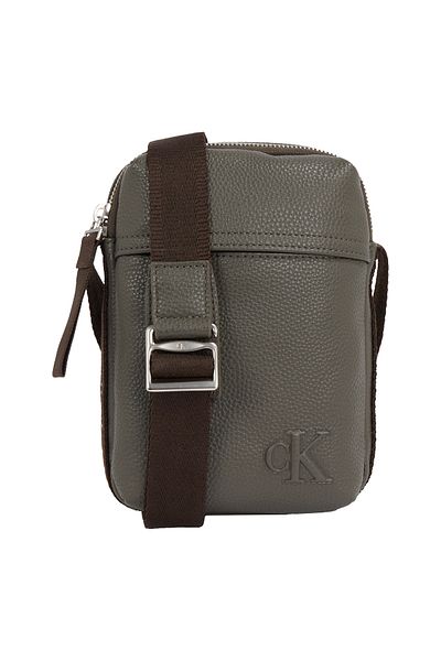 Calvin Klein Gray Cargo Reporter Small Crossover Bag
