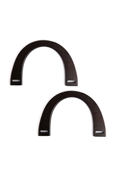 Prestij Boncuk U Model Ahşap Çanta Sapı 12 x 18 cm Acı Kahverengi