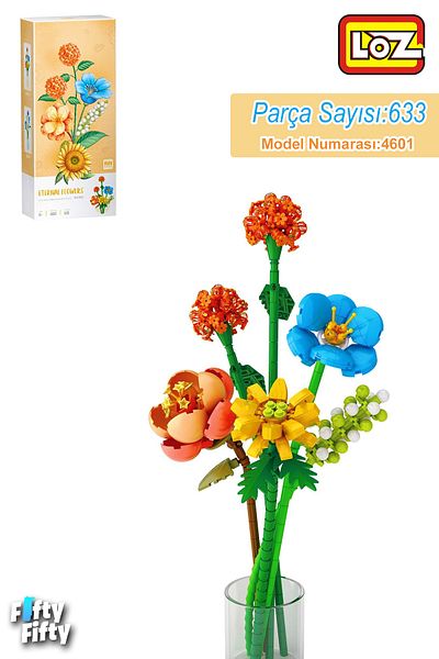 Vagonlife 633 Piece Flower Model Decorative and Collectible Set Ffhz-4601