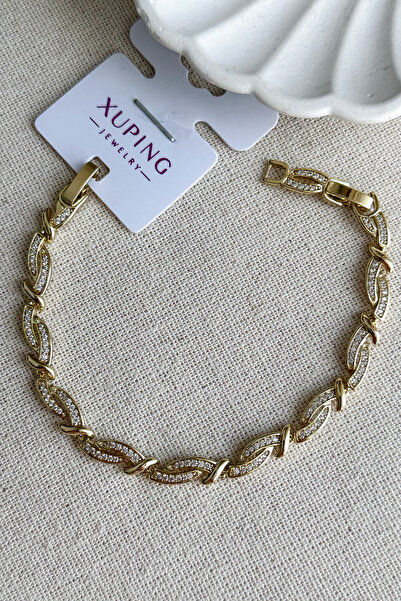 Modacaprea Xuping 14K 17+2 CM Sonsuzluk Kadın Bileklik Kararmaz Kadın Xuping Bileklik