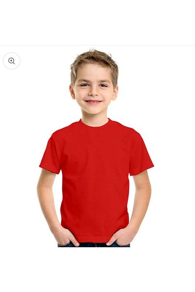 fidoş 100% Cotton Children's Tshirt - Crew Neck and Plain Unprinted