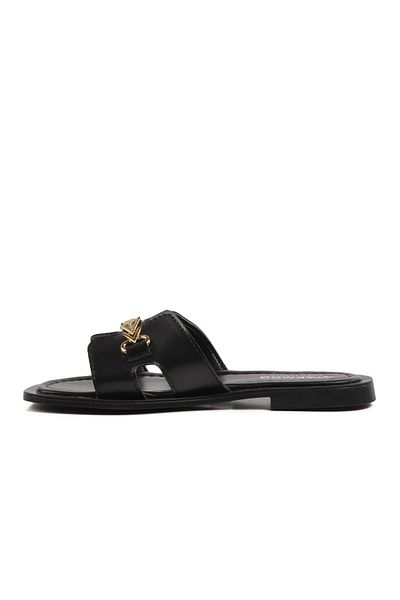AYK'S Black Lightweight Thin Sole Women's Slippers 246041   Z