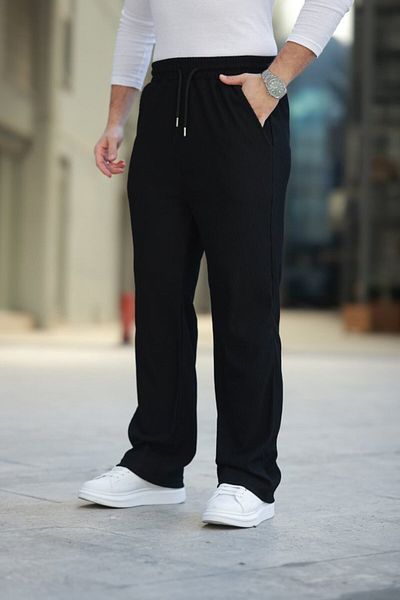 Kokosh moda Ανδρικό πλισέ φαρδύ παντελόνι με κορδόνια