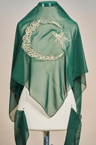 Dantelux Весільна накидка з вишивкою «Місяць і зірка» + рукавички для хни