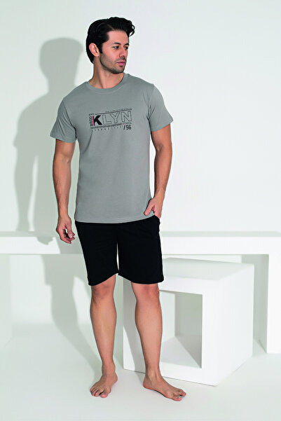 REMSA Men's Pajama Set - Gray Shorts and T-Shirt Set