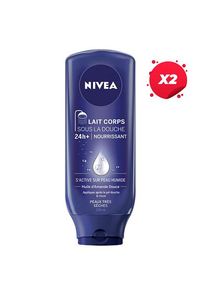 NIVEA X2 - NIVEA IN SHOWER BODY MILK 250ML DRY SKIN