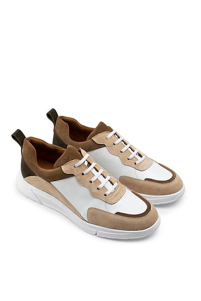 Deery Ανδρικά παπούτσια Sneaker από γνήσιο δέρμα μπεζ