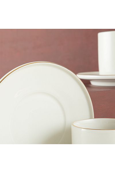 Aryıldız Hazel Gold 4 Piece Tea Cup Set for 2 People