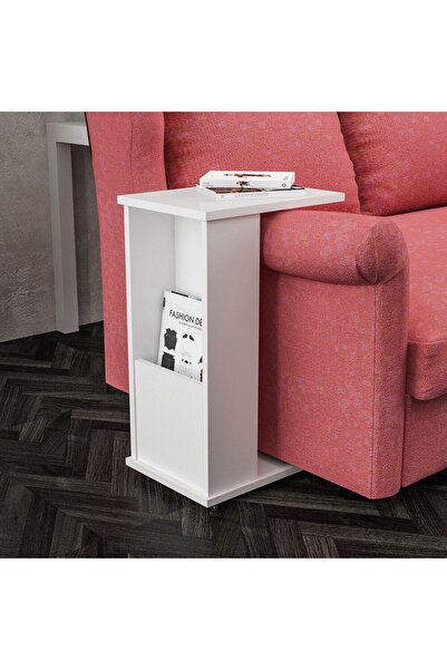 Modilayn C Yan Sehpa Tekerlekli Gazatelik Koltuk Yanı Sehpah Cok Kulanışlı