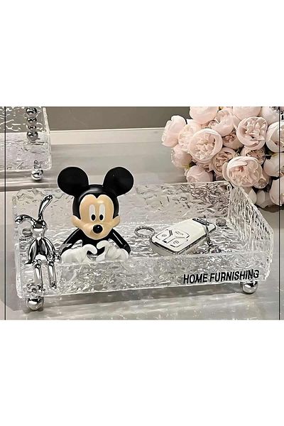ARVALE Διαφανές Desktop Organizer με σχέδιο σπασμένο γυαλί Διακοσμητικό ακρυλικό μοντέλο |   25 Χ 14 εκ