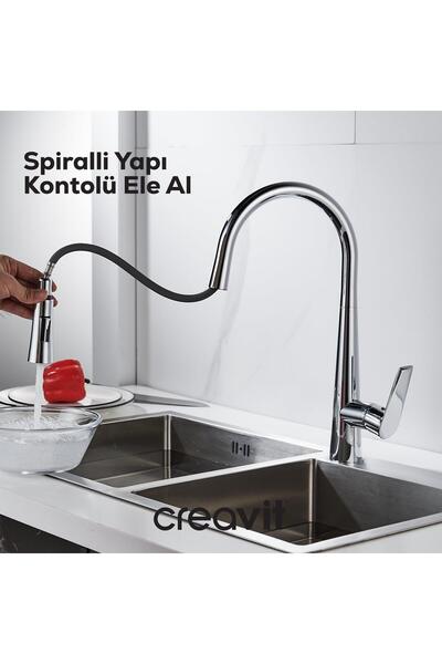 Creavit Spiral Kitchen Luminaire Chrome