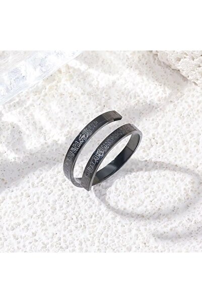 MODA IŞILTISI Ayetel Kürsi Yüzük Paslanmaz Çelik Erkek/Kadın Yüzük