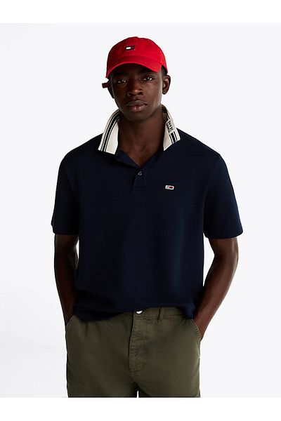 Tommy Hilfiger Pánské tričko s límcem Polo Collar Regular Fit v tmavě modré barvě