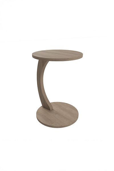 Sugo Design sugodesign C-Form Coffee Table with Wheels Ridge Oak Color