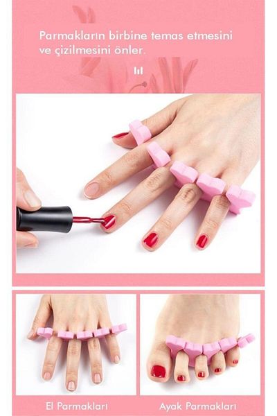 Pisicik 10Pcs Sponge Nail Nail Polish Painting Pedicure Manicure Ornament Finger Separator Apparatus