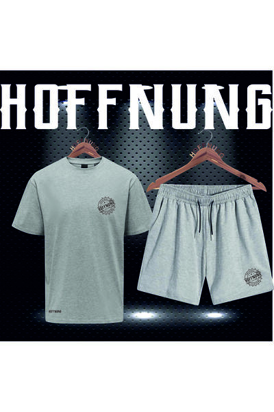 HOFFNUNG Full Shorts Unisex Logo Print Bottom-Top Suit