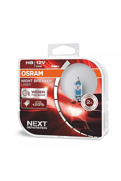 Osram H8 Night Breaker Laser %150 Fazla Işık ( 2 li Paket )