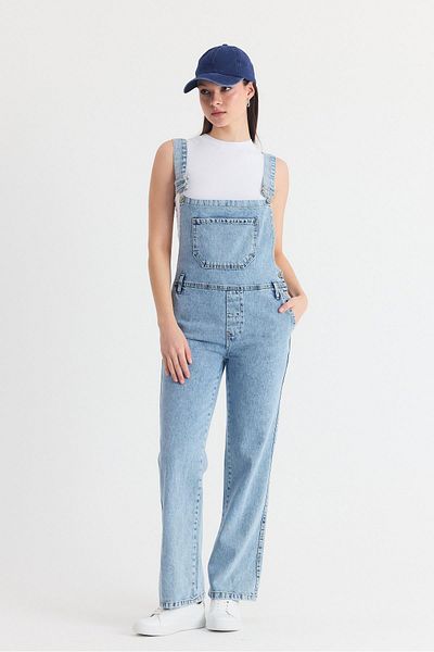 Rays Buzkar Bag Pocket Long Denim Salopet 6015