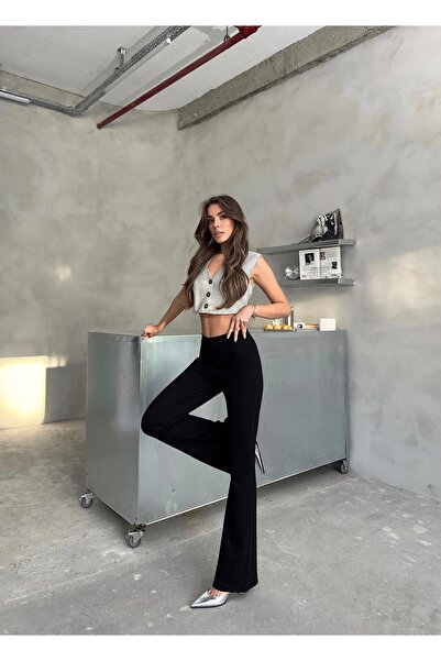 Thin Shop İspanyol Paça Çelik Pantolon (BÜYÜK BEDEN SEÇENEĞİ)