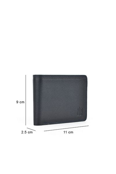 Ziya Men's Navy Blue Genuine Leather Wallet 1519841 Zyf08