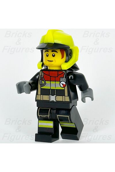 LEGO City Helmeted Male Firefighter Accessory Moc City Town Minifigure