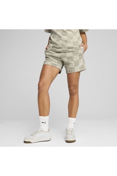Puma ESS GRAPHIC Mid-Rise 5" šortky dámské