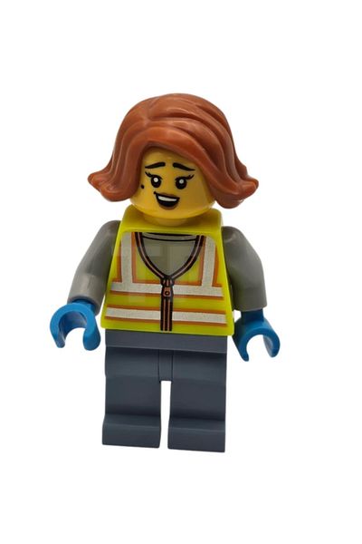 LEGO Accessory Custom Moc Minifigure Minifigure City Town City Redhead Engineer Woman