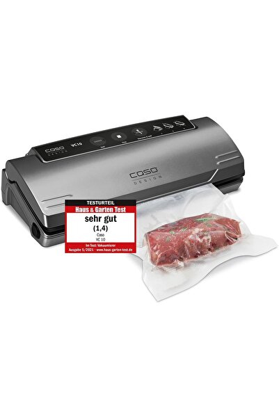 Caso VC10 Plus Vakum Makinesi 50 Torbalı 30 cm Kaynaklı Sous Vide Uyumlu Kompakt Cihaz