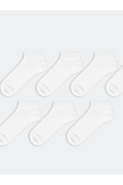 LC Waikiki Men's High Cotton 5-Pack Solid Color Booties Socks