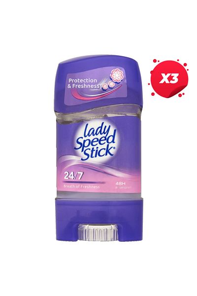 Lady Speed Stick X3 - LADY SPEED STICK ANTIPERSPIRANT STICK 65G GEL BREATH OF FRESHNESS