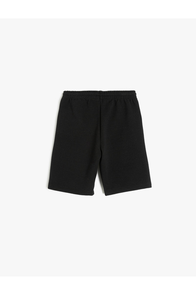 Koton Beli Bağlamalı Baskı Detaylı Cep Detaylı Şort