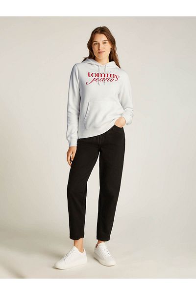 Tommy Hilfiger Women's Logo Knitted Hooded Sweatshirt
