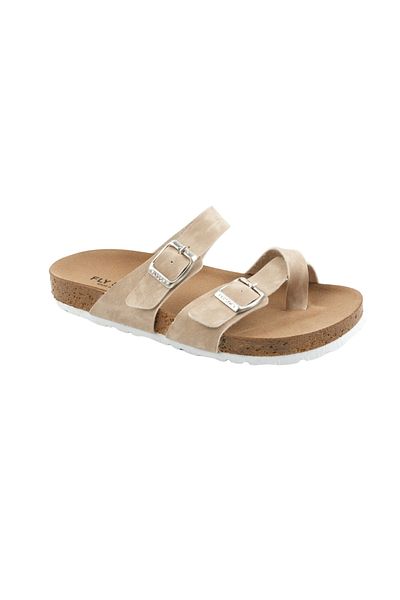 XJIM Flip Flops Femke bej - talpă confortabilă pentru lectură zilnică și de vară