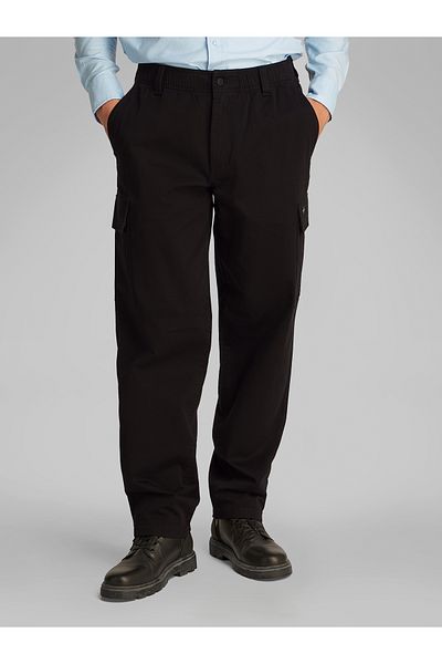 Calvin Klein Men Black Regular Straight Casual Cargo Pant