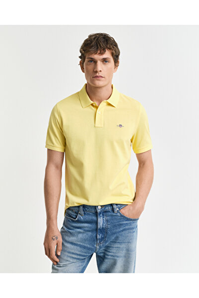 Gant Erkek Sarı Regular Fit Polo